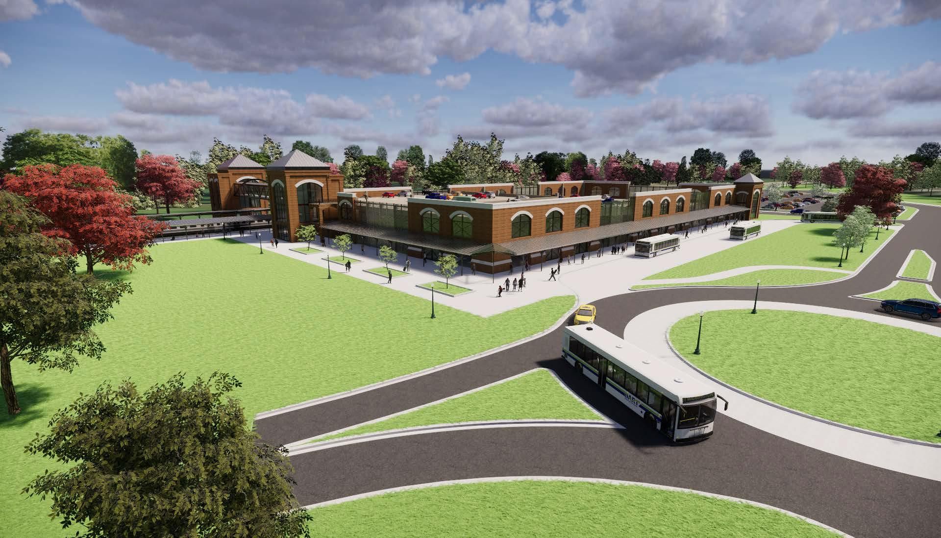 Claymont Train Station rendering Delaware business
